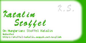 katalin stoffel business card